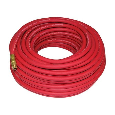 GRIP-ON Grip on Tools 1000838 Goodyear 100 ft. x 0.25 in. Dia. EPDM Rubber Air Hose - 250 PSI; Red 1000838